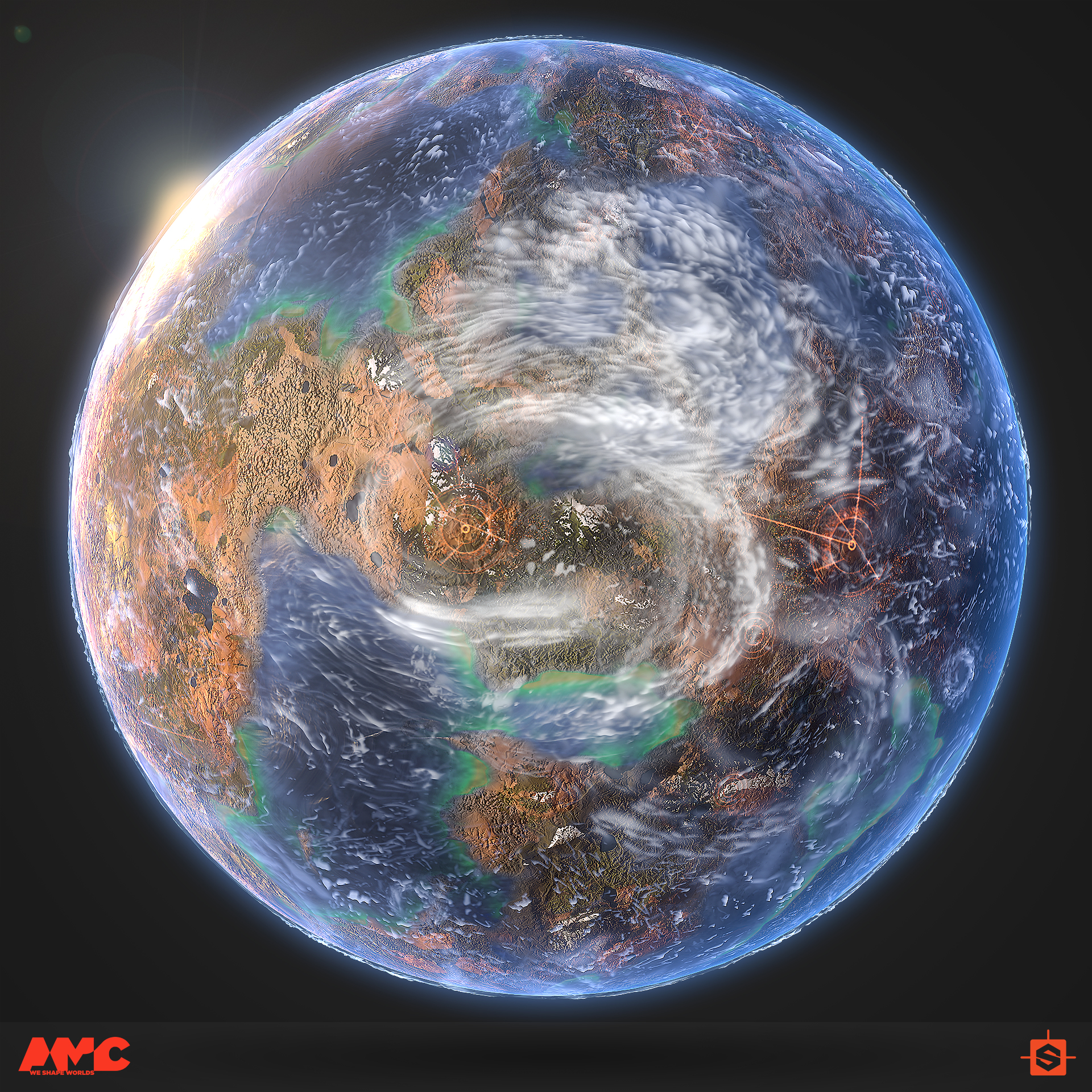 Shaping An Earth-like Planet in Substance Designer